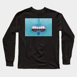 Aqua Tiki Tongue Mask! Long Sleeve T-Shirt